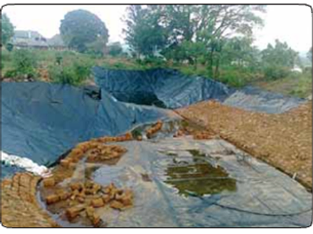 Rainwater storage pond liner material